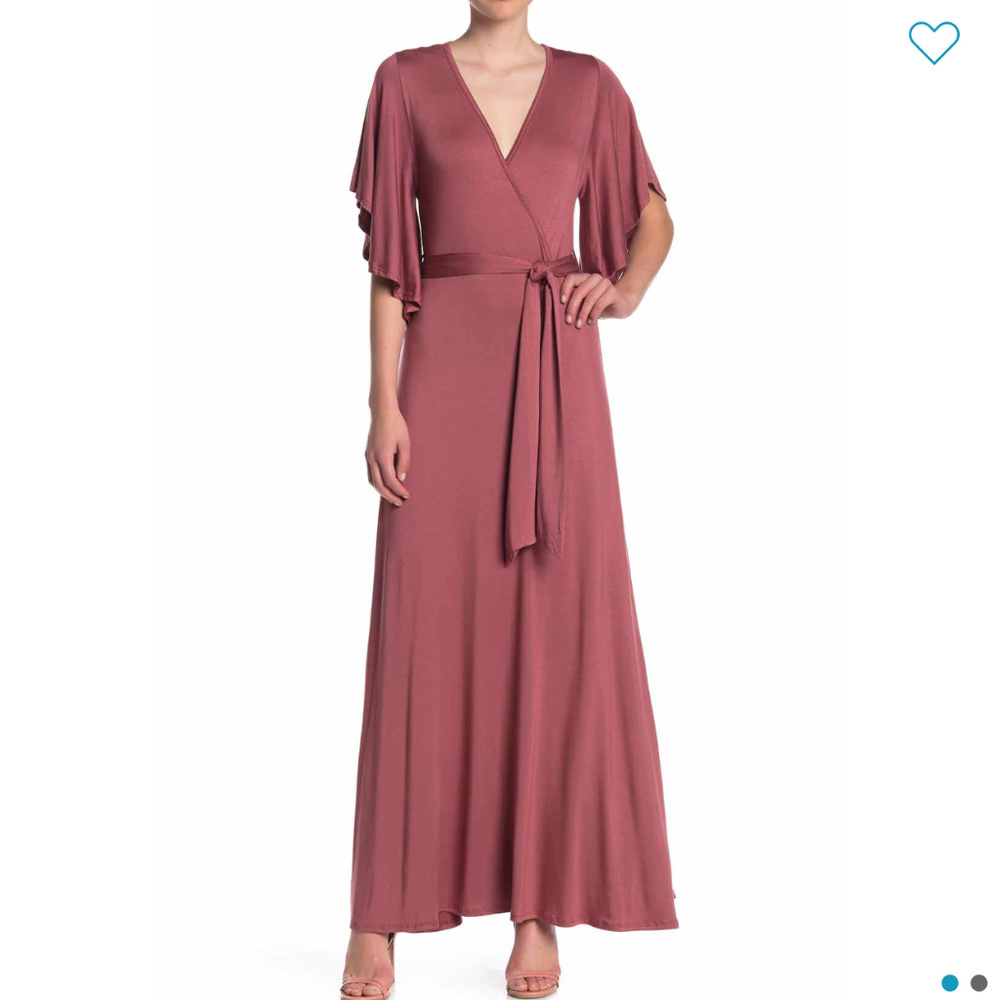Go Couture Bell Sleeve Knit Maxi Dress  Size Med